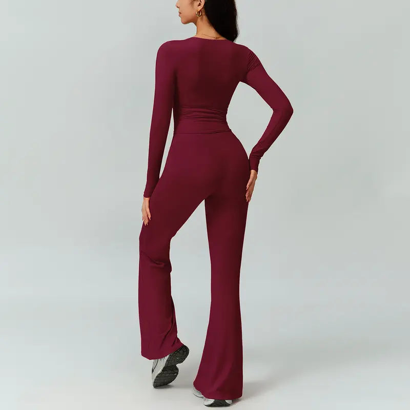TIMEOFF Women's 2-Piece High Stretch Sporty Activewear Set