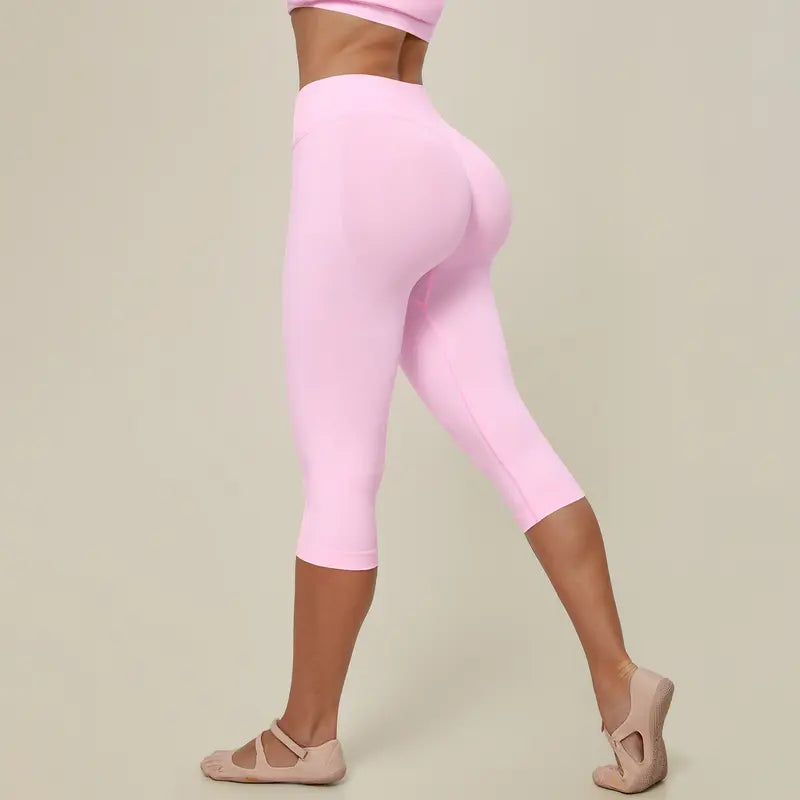 TIMEOFF Women's High Waist Capri Leggings