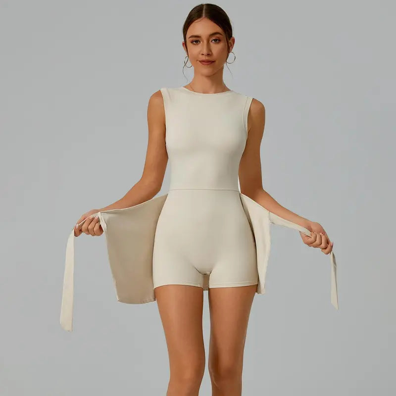 TIMEOFF Women's Off-Shoulder U-Back Workout Dress