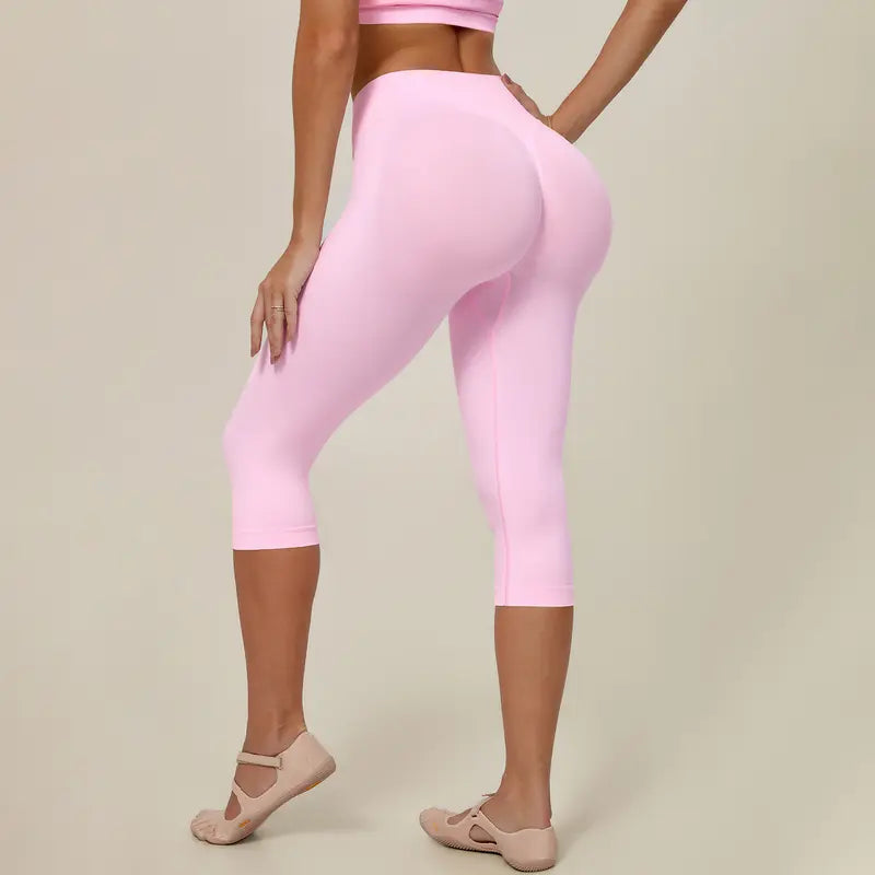 TIMEOFF Women's High Waist Capri Leggings