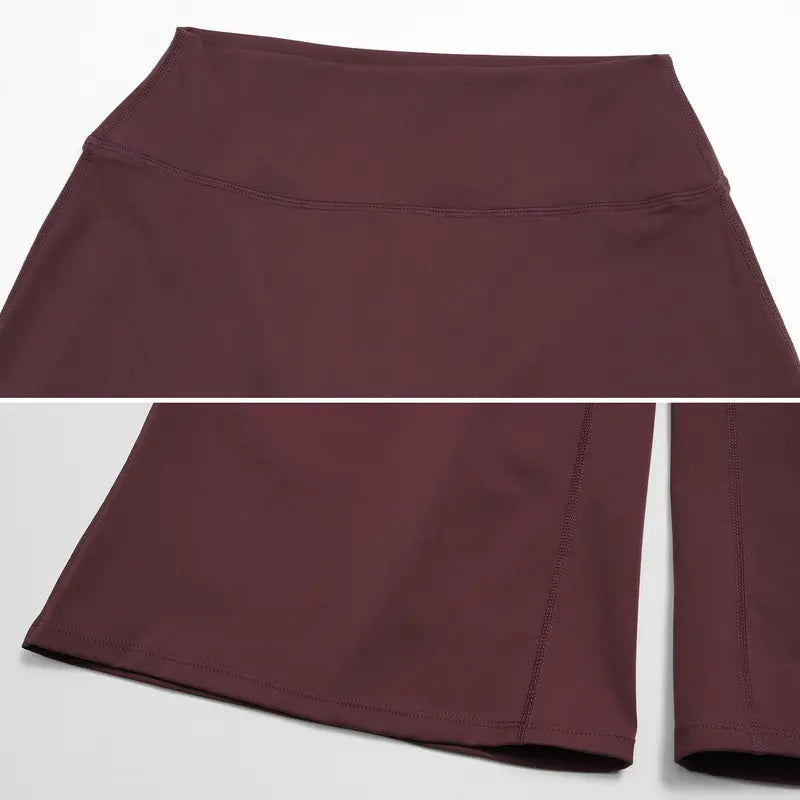 TIMEOFF Women's High Waist V‑Shaped Back Cropped Wide Leg Capris